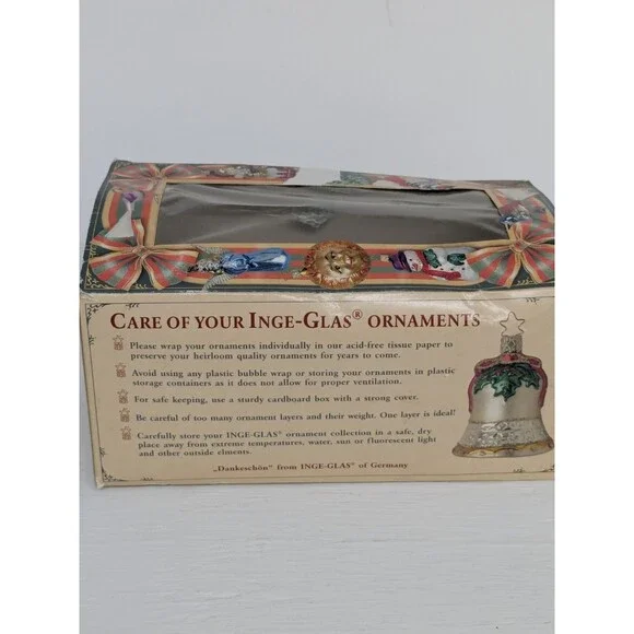 Inge Glas Glass Mouth Blown German Ornaments Baby First Christmas Set Of 3 New - Picture 14 of 16